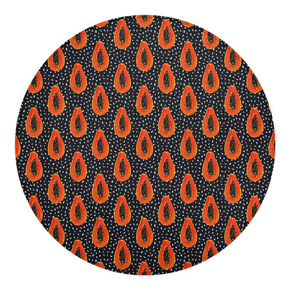 Exotic Papaya Pattern Print Round Blanket