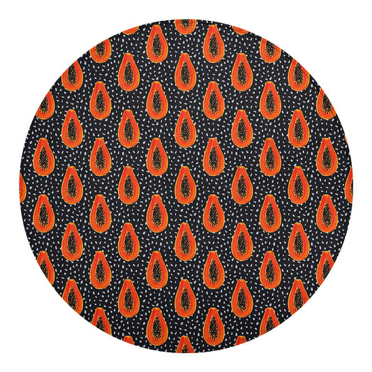 Exotic Papaya Pattern Print Round Blanket