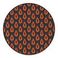 Exotic Papaya Pattern Print Round Floor Mat
