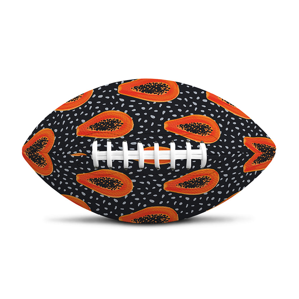 Exotic Papaya Pattern Print Rugby Ball