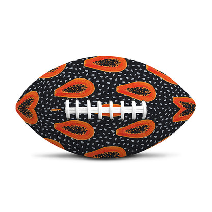 Exotic Papaya Pattern Print Rugby Ball