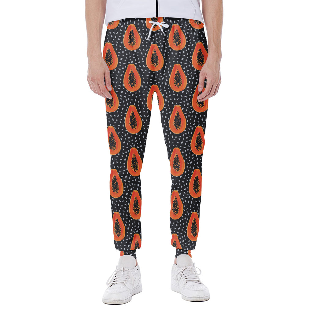 Exotic Papaya Pattern Print Scuba Joggers