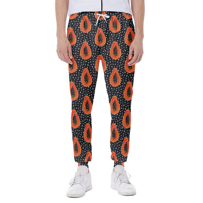 Exotic Papaya Pattern Print Scuba Joggers