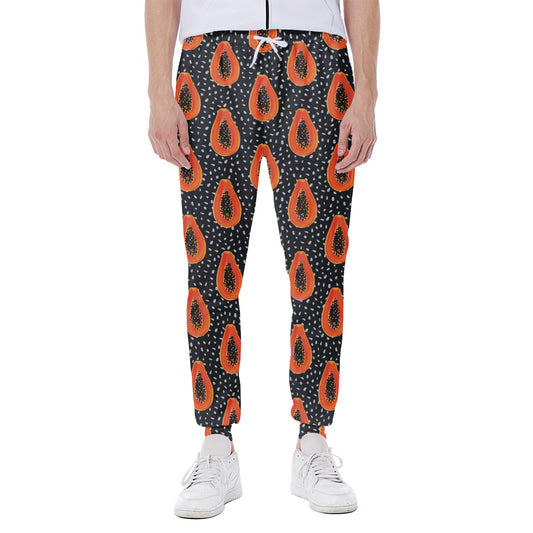 Exotic Papaya Pattern Print Scuba Joggers