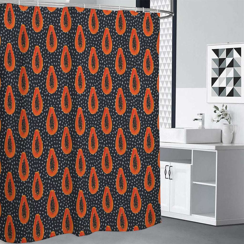 Exotic Papaya Pattern Print Shower Curtain