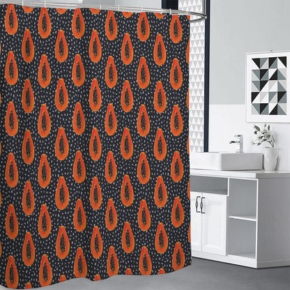 Exotic Papaya Pattern Print Shower Curtain