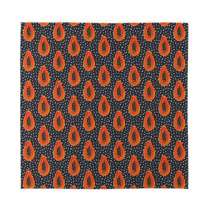 Exotic Papaya Pattern Print Silk Bandana