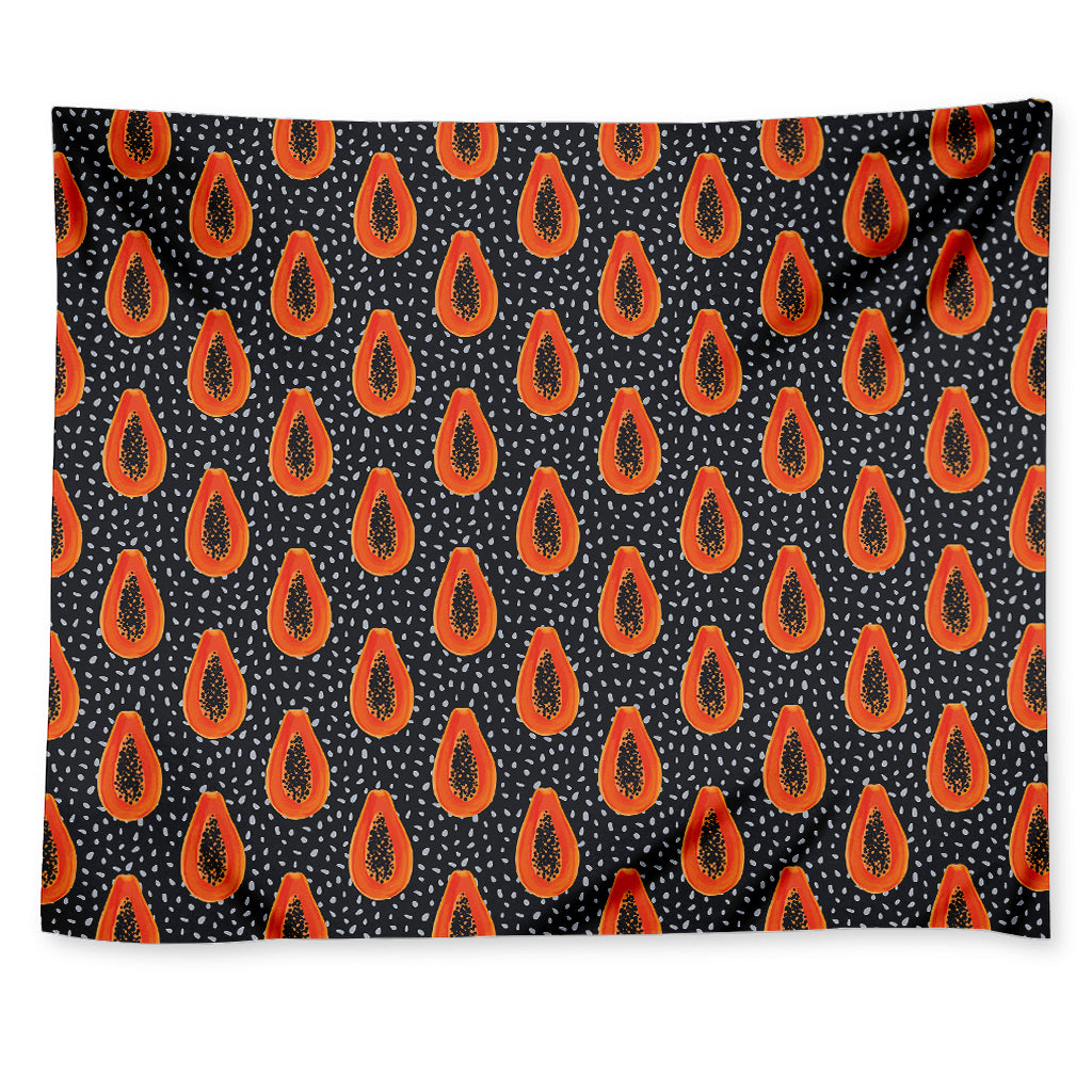 Exotic Papaya Pattern Print Tapestry