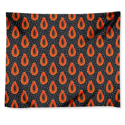 Exotic Papaya Pattern Print Tapestry