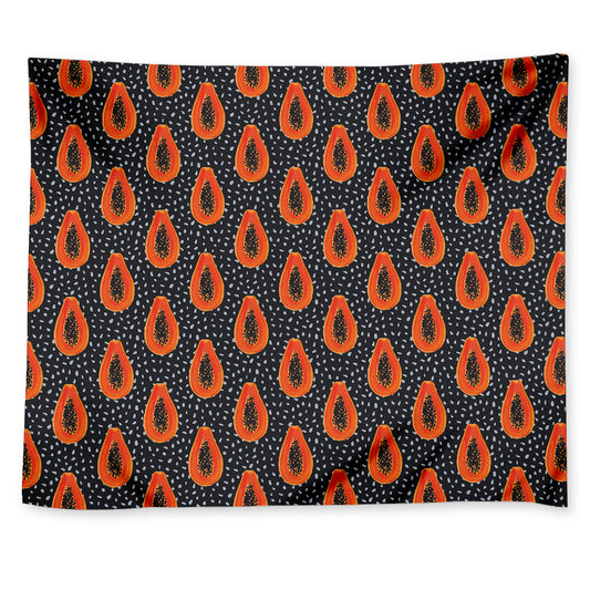 Exotic Papaya Pattern Print Tapestry