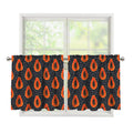 Exotic Papaya Pattern Print Tier Curtains