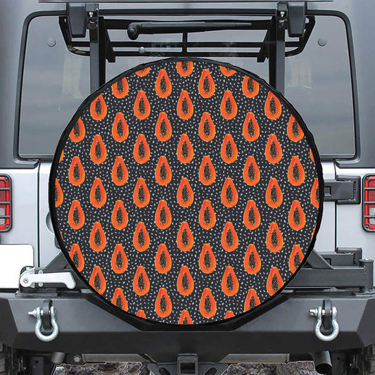 Exotic Papaya Pattern Print Tire Cover