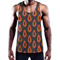 Exotic Papaya Pattern Print Men's Workout Tank Top