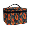 Exotic Papaya Pattern Print Travel Makeup Bag