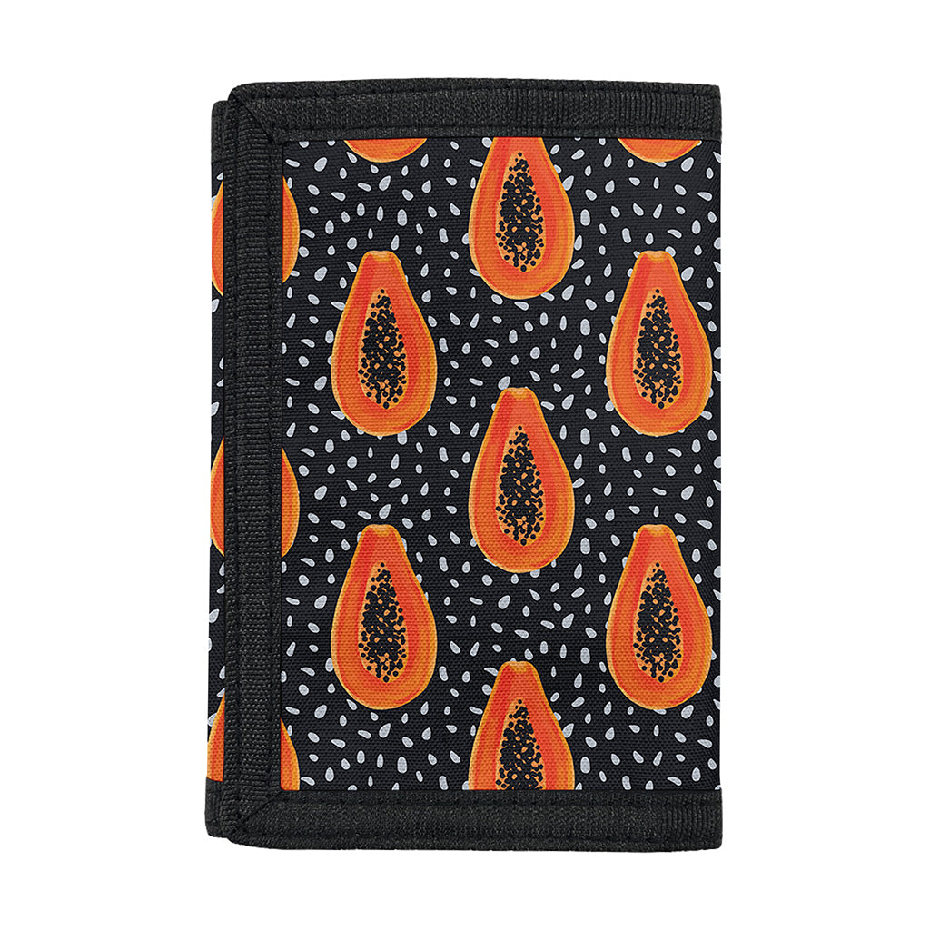 Exotic Papaya Pattern Print Trifold Wallet