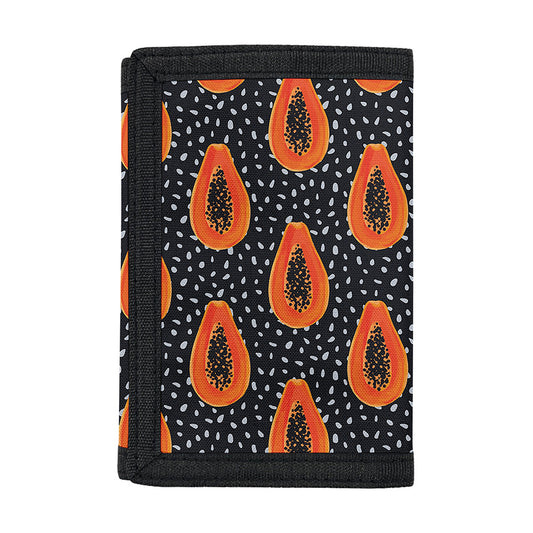 Exotic Papaya Pattern Print Trifold Wallet