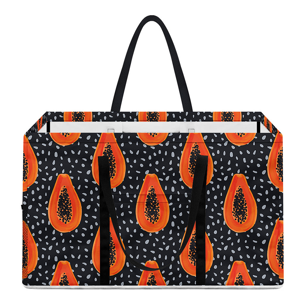 Exotic Papaya Pattern Print Utility Tote Bag