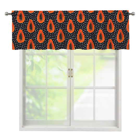 Exotic Papaya Pattern Print Window Valance