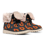 Exotic Papaya Pattern Print Winter Boots