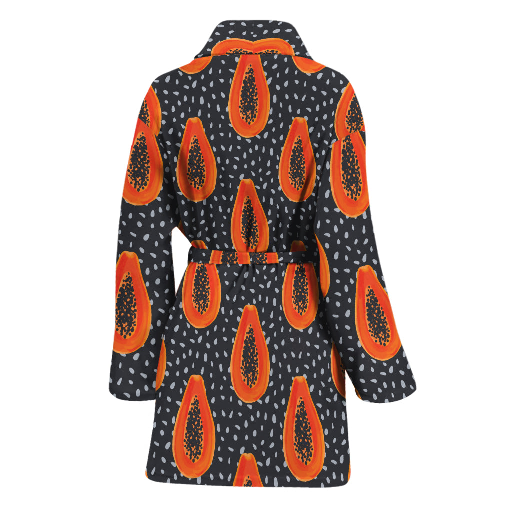 Exotic Papaya Pattern Print Women's Bathrobe