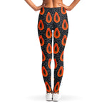 Exotic Papaya Pattern Print Women's Leggings