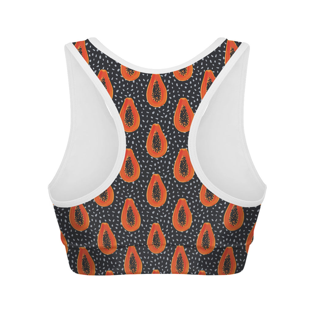 Exotic Papaya Pattern Print Women's Sports Bra