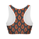 Exotic Papaya Pattern Print Women's Sports Bra