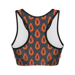 Exotic Papaya Pattern Print Women's Sports Bra