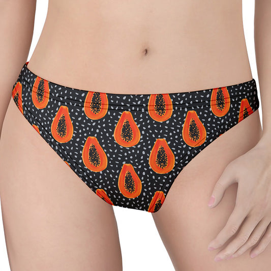 Exotic Papaya Pattern Print Women's Thong