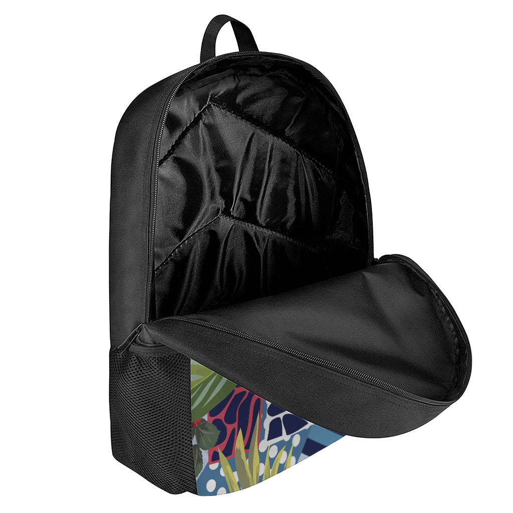 Exotic Patchwork Pattern Print 17 Inch Backpack