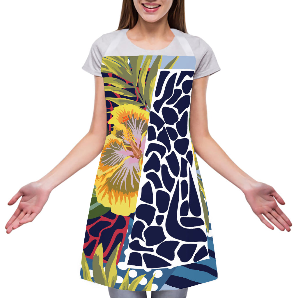 Exotic Patchwork Pattern Print Adjustable Apron
