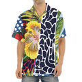 Exotic Patchwork Pattern Print Aloha Shirt