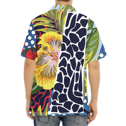 Exotic Patchwork Pattern Print Aloha Shirt