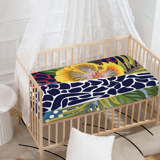 Exotic Patchwork Pattern Print Baby Crib Sheet