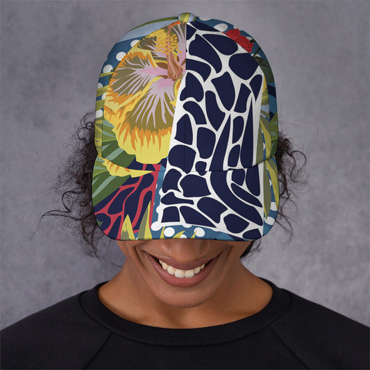 Exotic Patchwork Pattern Print Baseball Cap