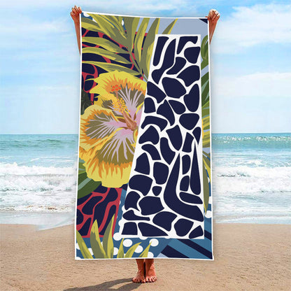 Exotic Patchwork Pattern Print Beach Towel