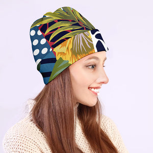 Exotic Patchwork Pattern Print Beanie