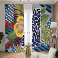 Exotic Patchwork Pattern Print Dimout Pencil Pleat Curtains
