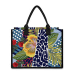 Exotic Patchwork Pattern Print Canvas Tote Bag