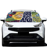 Exotic Patchwork Pattern Print Car Windshield Snow Cover