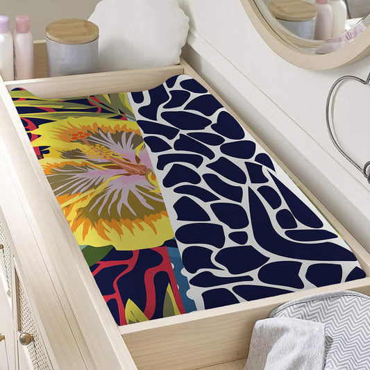 Exotic Patchwork Pattern Print Changing Pad Cover