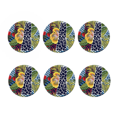 Exotic Patchwork Pattern Print Coaster Set