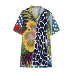 Exotic Patchwork Pattern Print Cotton Hawaiian Shirt