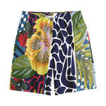 Exotic Patchwork Pattern Print Cotton Shorts