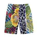 Exotic Patchwork Pattern Print Cotton Shorts