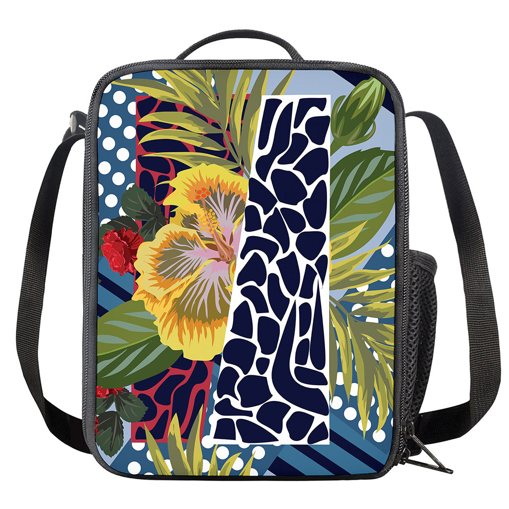 Exotic Patchwork Pattern Print Crossbody Lunch Bag