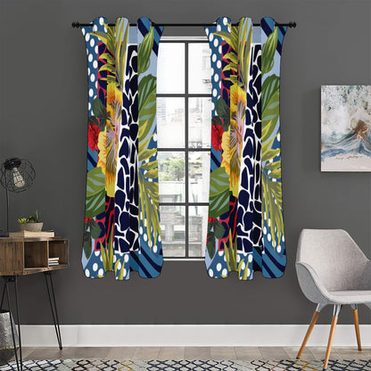 Exotic Patchwork Pattern Print Curtain