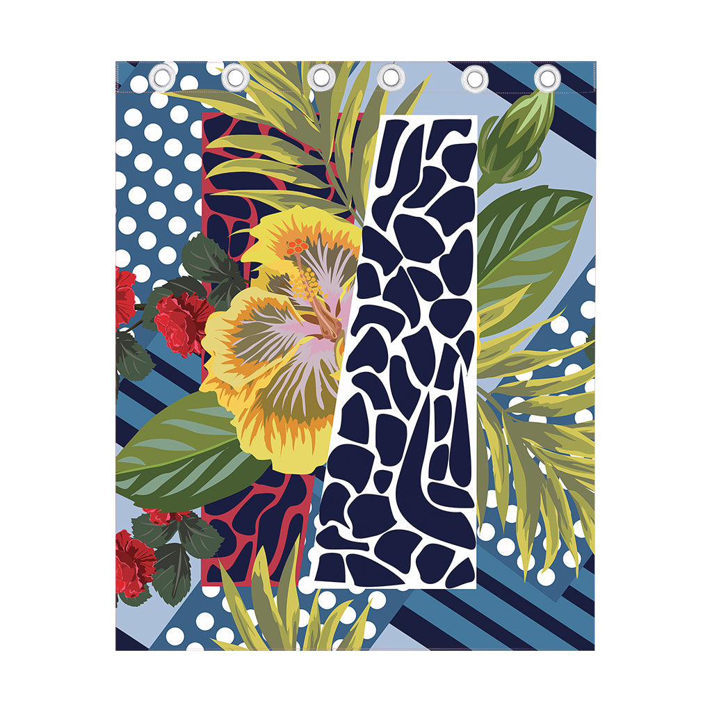 Exotic Patchwork Pattern Print Curtain