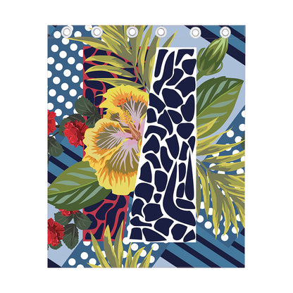 Exotic Patchwork Pattern Print Curtain