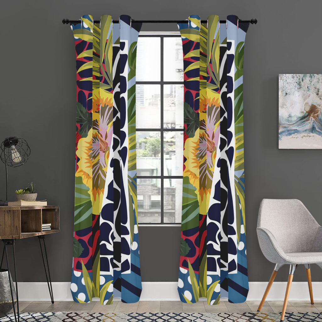 Exotic Patchwork Pattern Print Curtain
